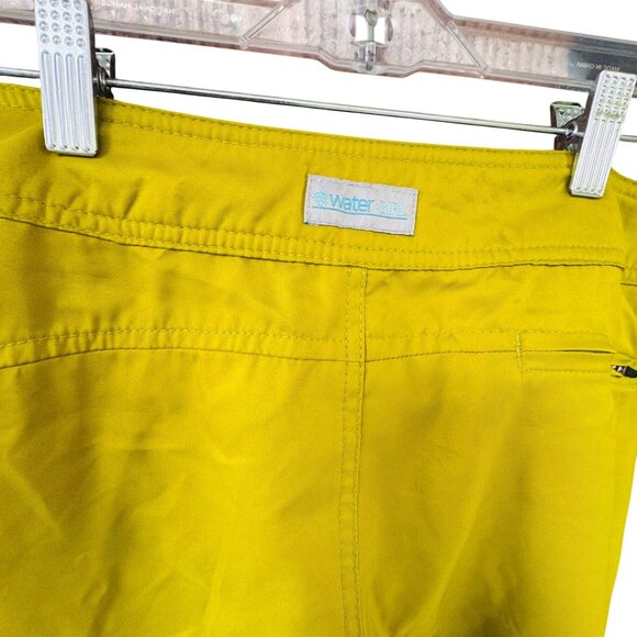 Water Girl Patagonia Pants Women's Sz 8 Lime Green Print Cropped Surfer - Picture 4 of 7